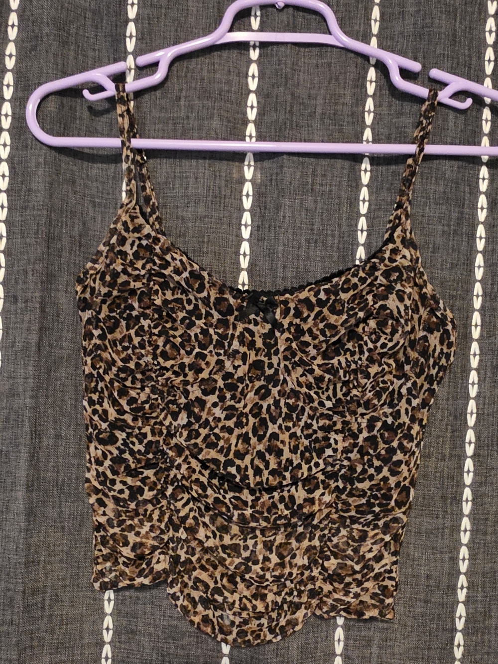 emory park Leopard-Print Spaghetti Strap Cami in Brown & Black